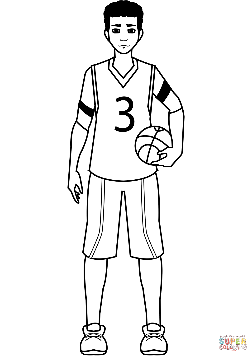 Basketball player coloring page free printable coloring pages