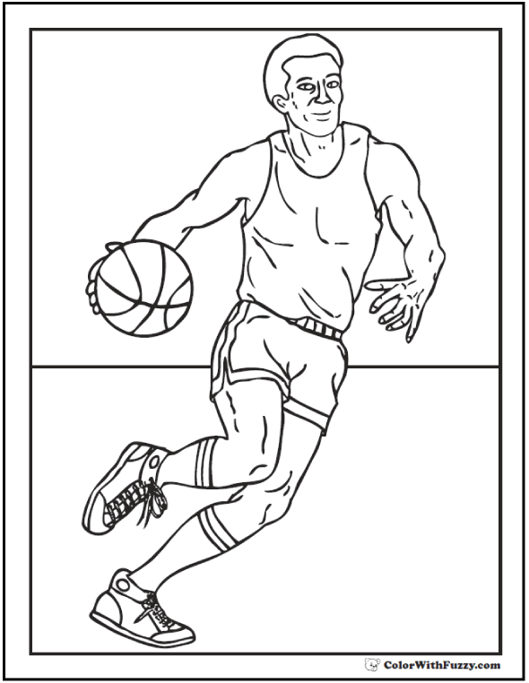 Basketball coloring pages customize and print pdfs