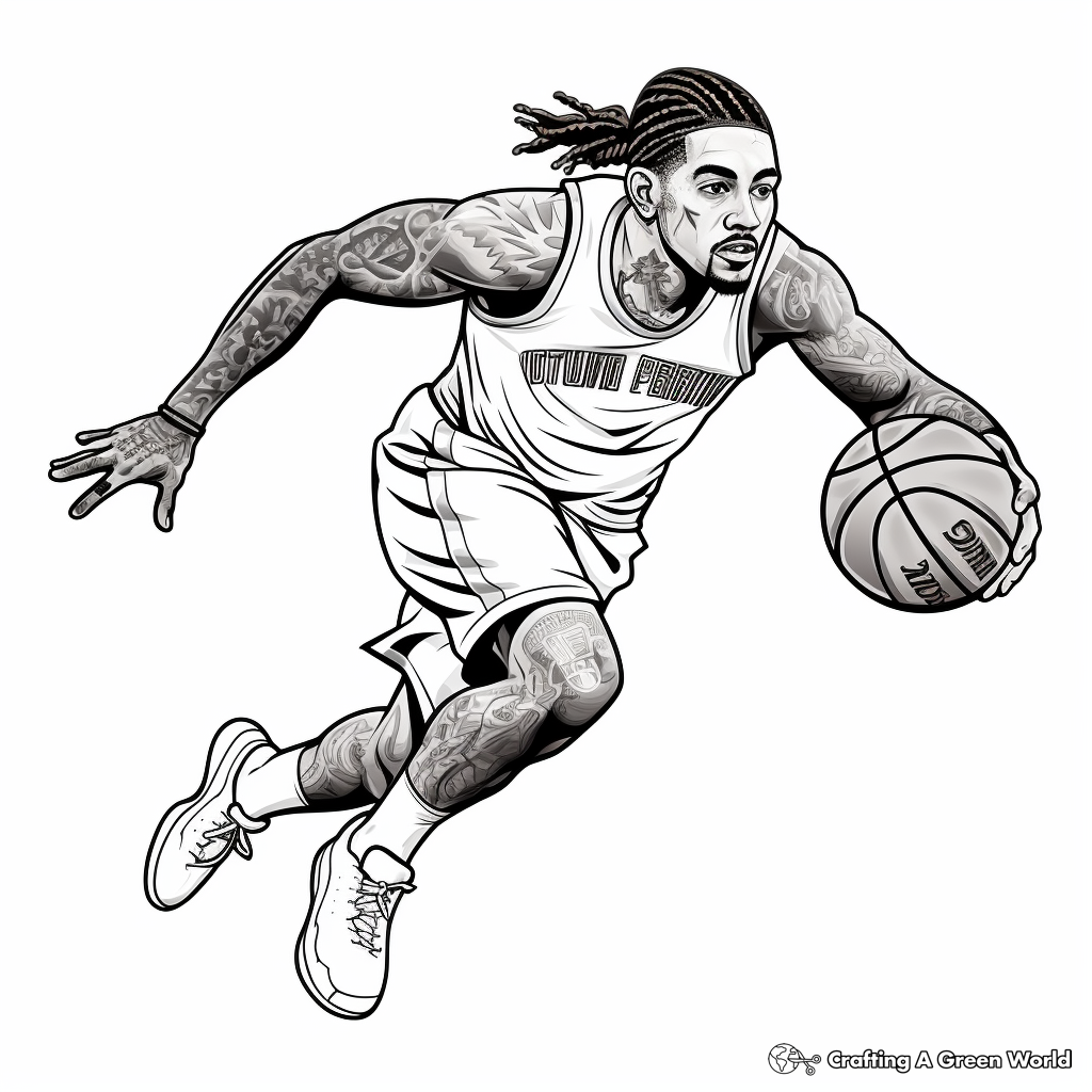 Basketball coloring pages