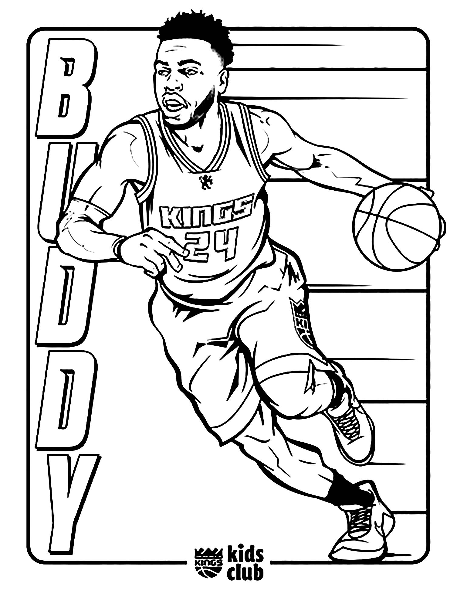 Printable basketball coloring pages for kids