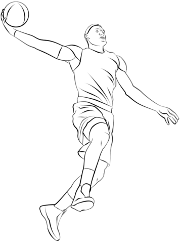 Basketball player coloring page free printable coloring pages