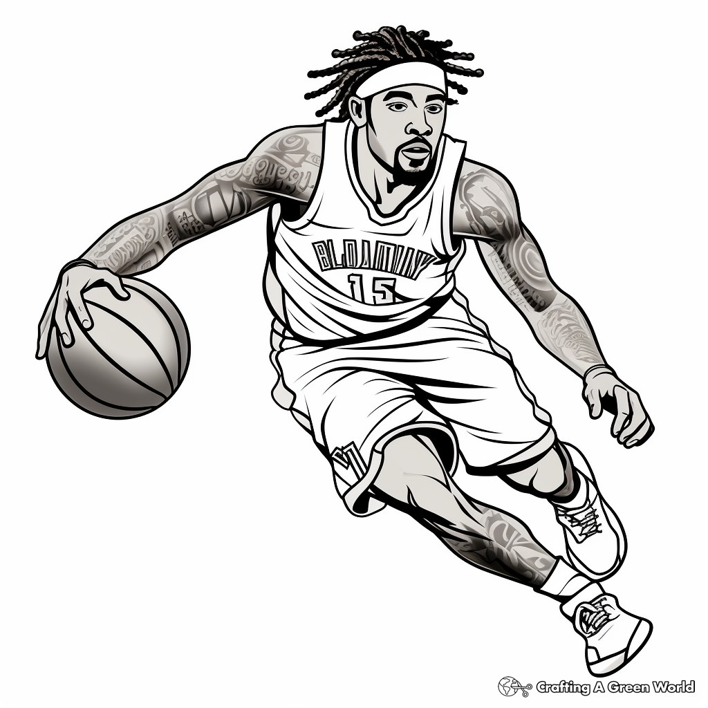 Basketball coloring pages