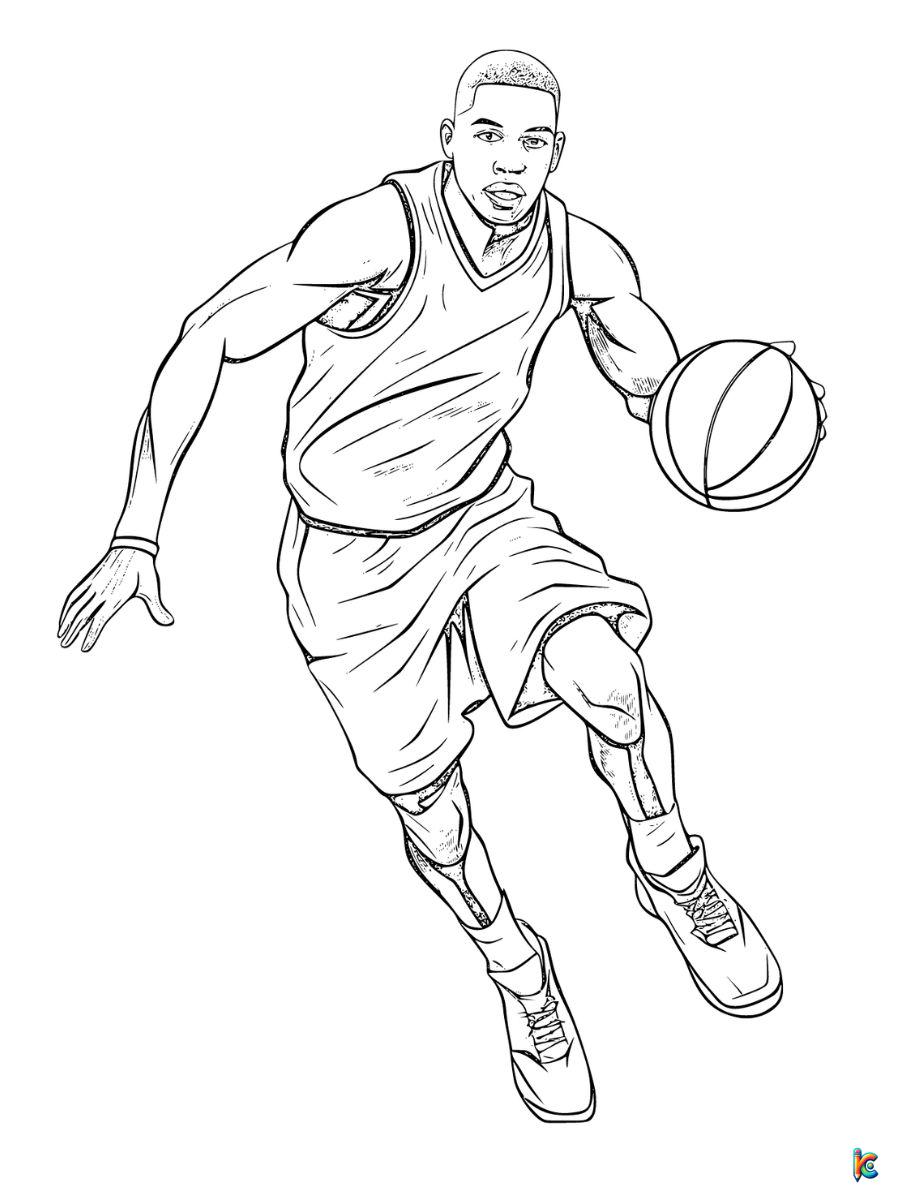 Basketball coloring pages â