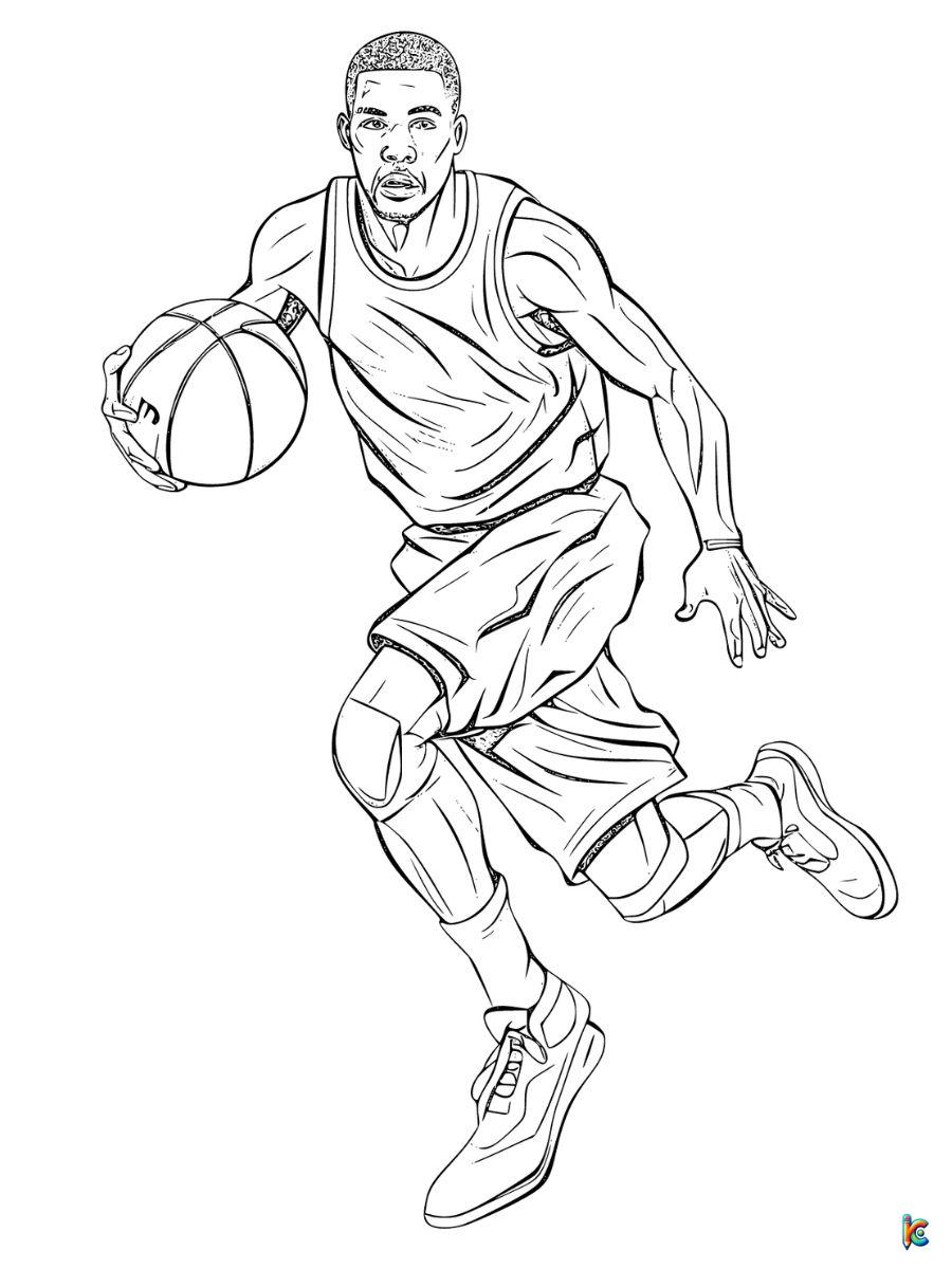 Basketball coloring pages â