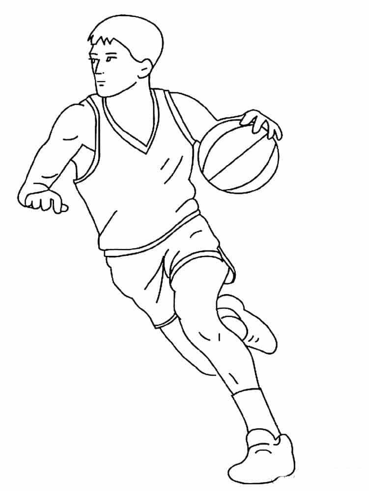 Basketball player running â