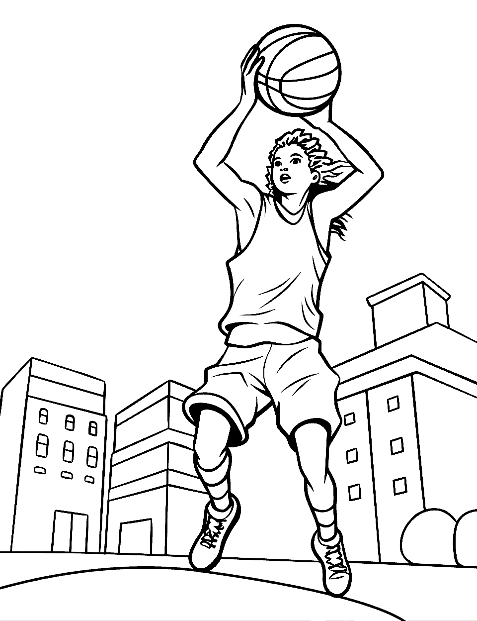 Basketball coloring pages free printable sheets