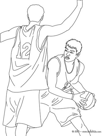 Basketball players coloring pages