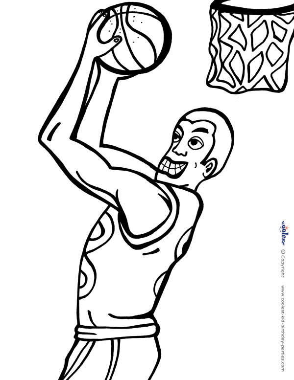 Printable basketball coloring page