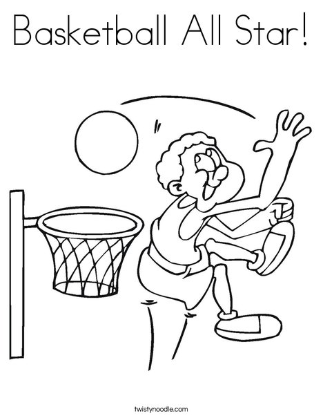 Basketball all star coloring page