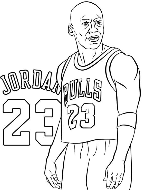 Printable michael jordan coloring page