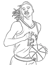 Printable basketball coloring pages