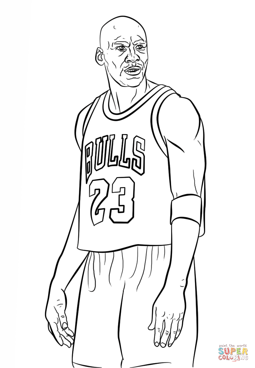 Michael jordan coloring page free printable coloring pages