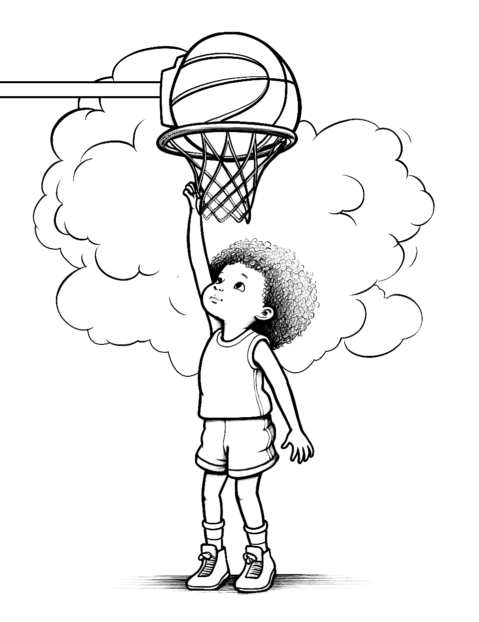 Basketball coloring pages free printable sheets