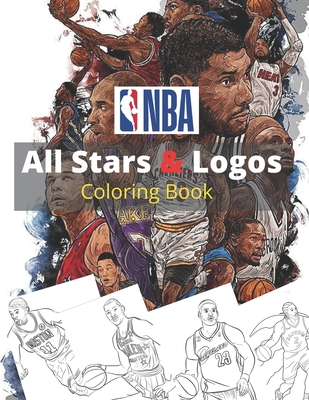 Nba all stars logos coloring book lebron james kevin durant kawhi leonard stephen curry russell westbrook and all team logo paperback palabras bilingual bookstore