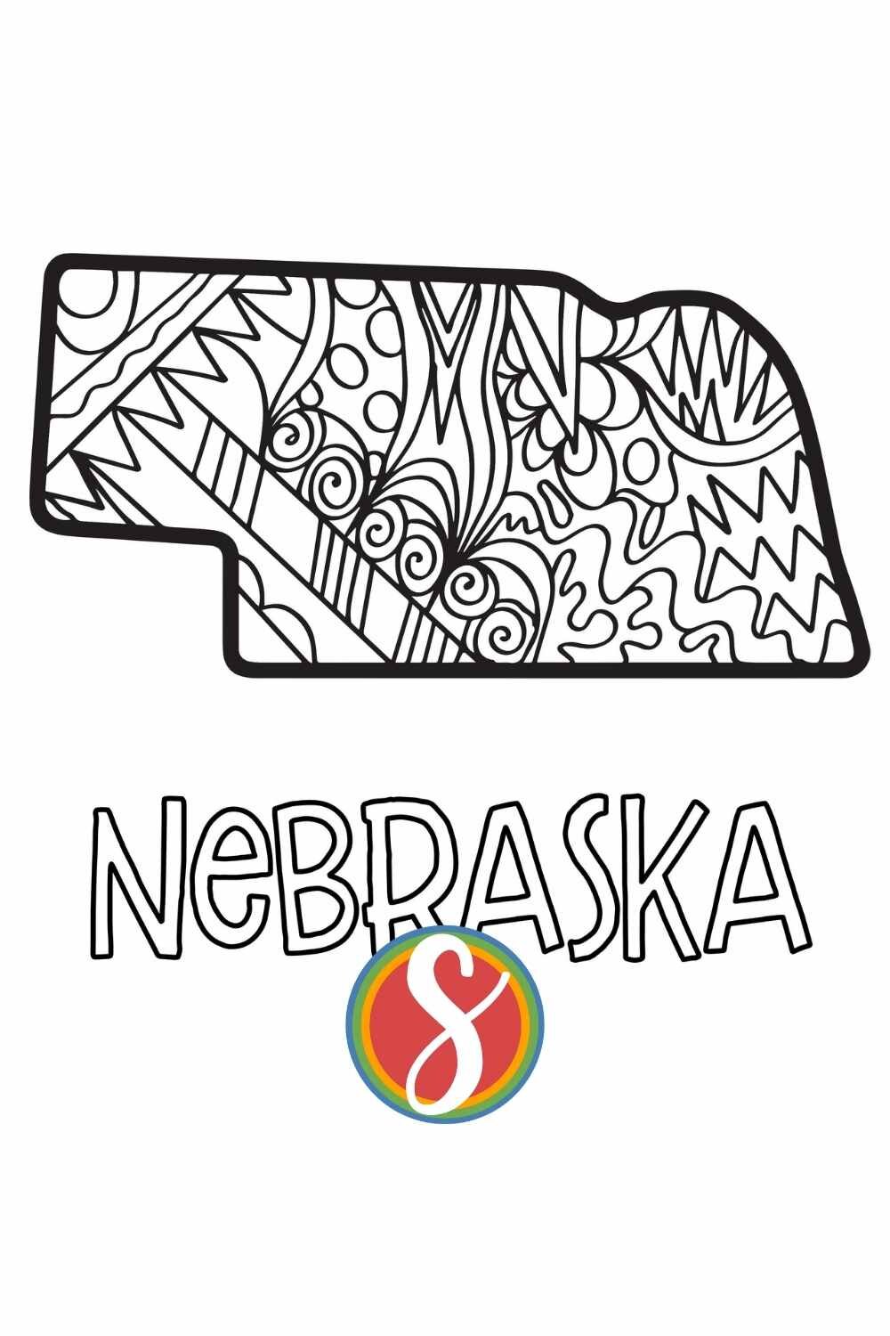 Free nebraska coloring pages â stevie doodles