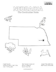 Nebraska coloring page