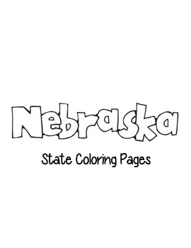 Nebraska state coloring pages by loving life in kindergarten tpt