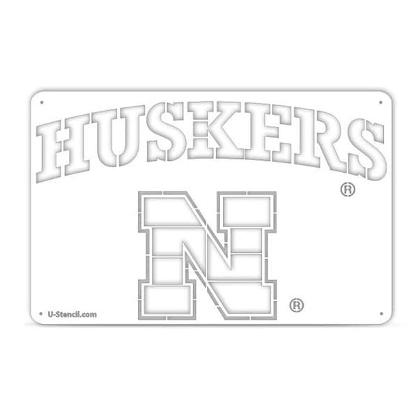 Nebraska wordmark tailgater stencil