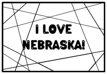 I love nebraska coloring pages us states project pattern art us histor