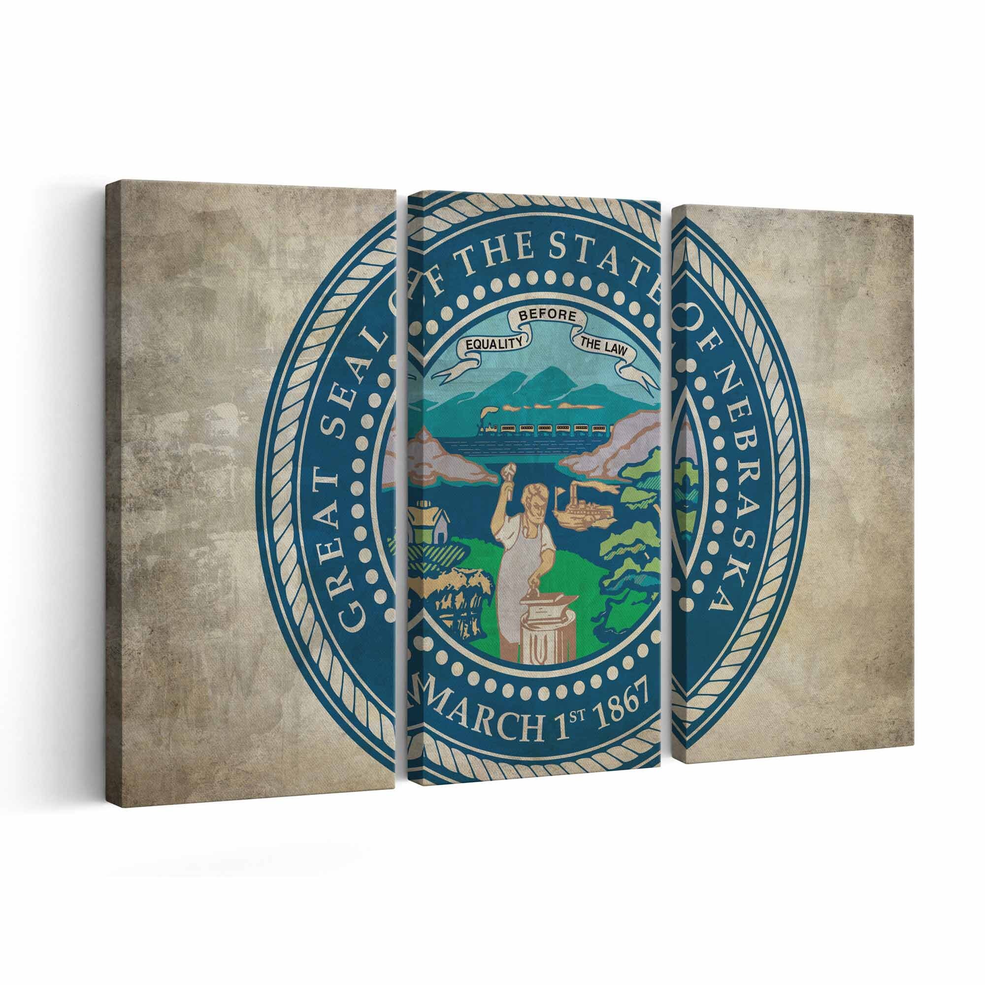 Nebraska state seal canvas print nebraska state seal wall