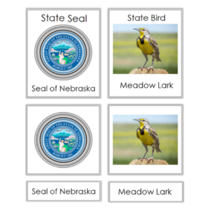 North dakota state symbol â part cards â montessori