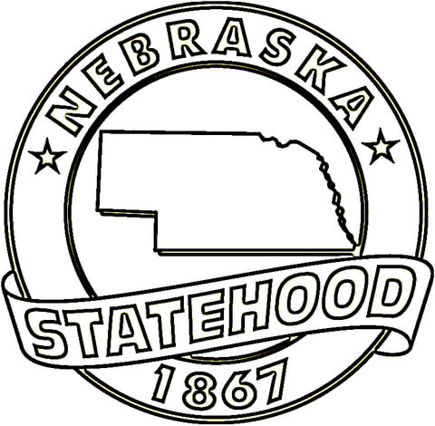 Nebraska state coloring page free printable coloring pages