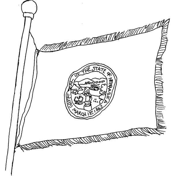 Nebraska state flag coloring page color luna flag coloring pages state flags nebraska state