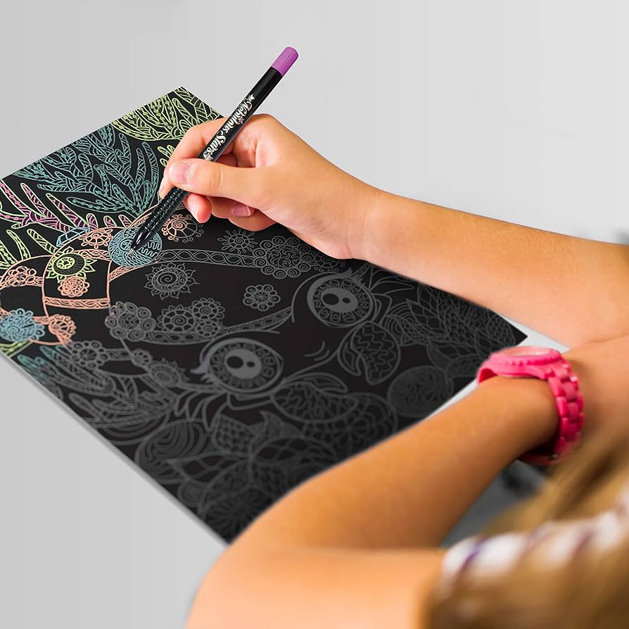 Nebulous stars coloring book on black paper home