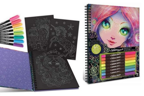 Nebulous stars colour book black design pages