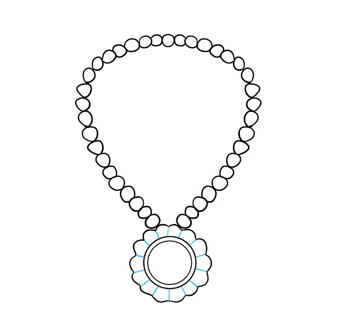 How to draw a necklace