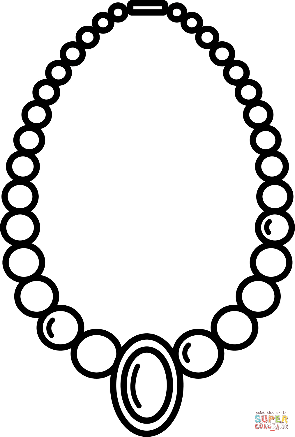 Necklace coloring page free printable coloring pages