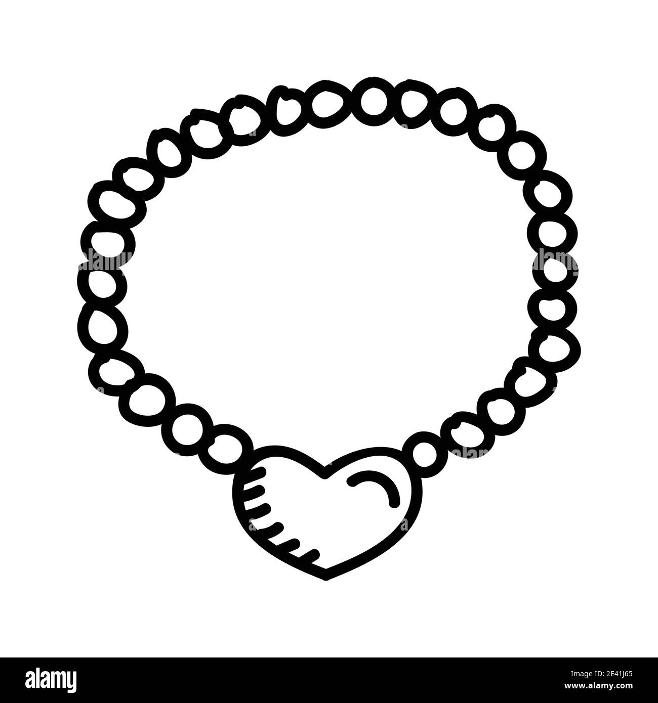 Necklace design black and white stock photos images