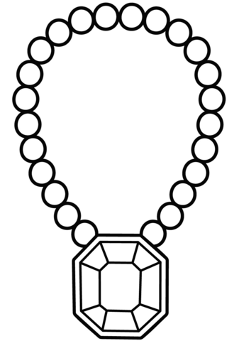 Necklace coloring page free printable coloring pages