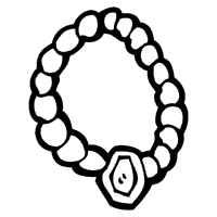 Pearl necklace coloring pages