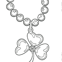 Shamrock necklace coloring pages