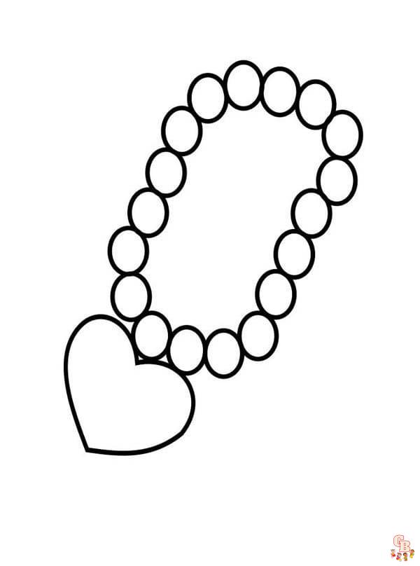 Printable jewelry coloring pages free for kids and adults