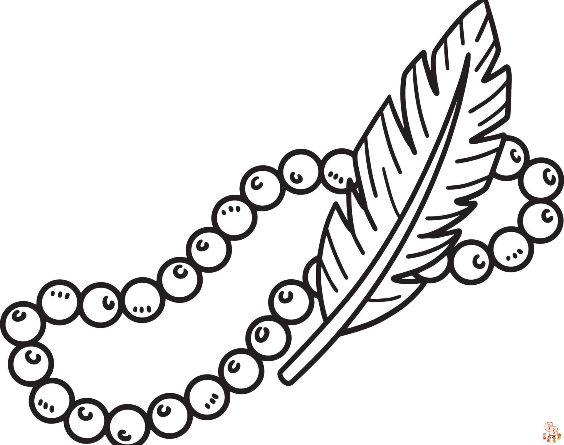 Printable necklace coloring pages free for kids and adults