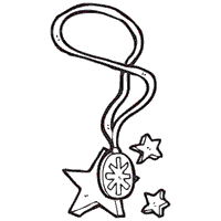 Medallion and stars coloring pages