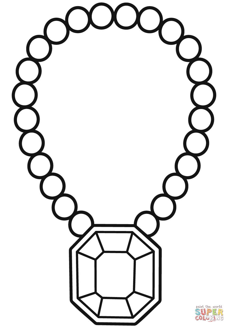 Necklace coloring page free printable coloring pages