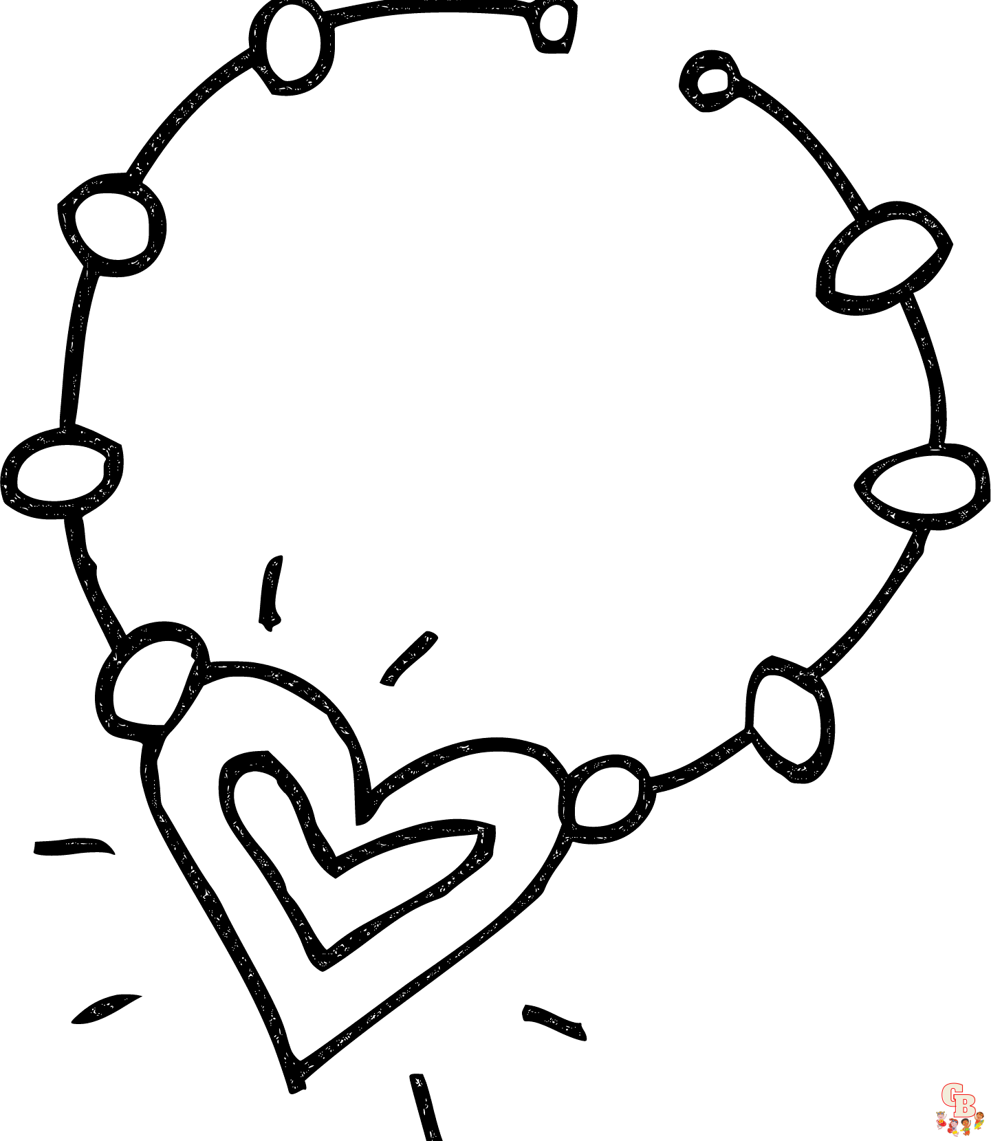 Printable necklace coloring pages free for kids and adults