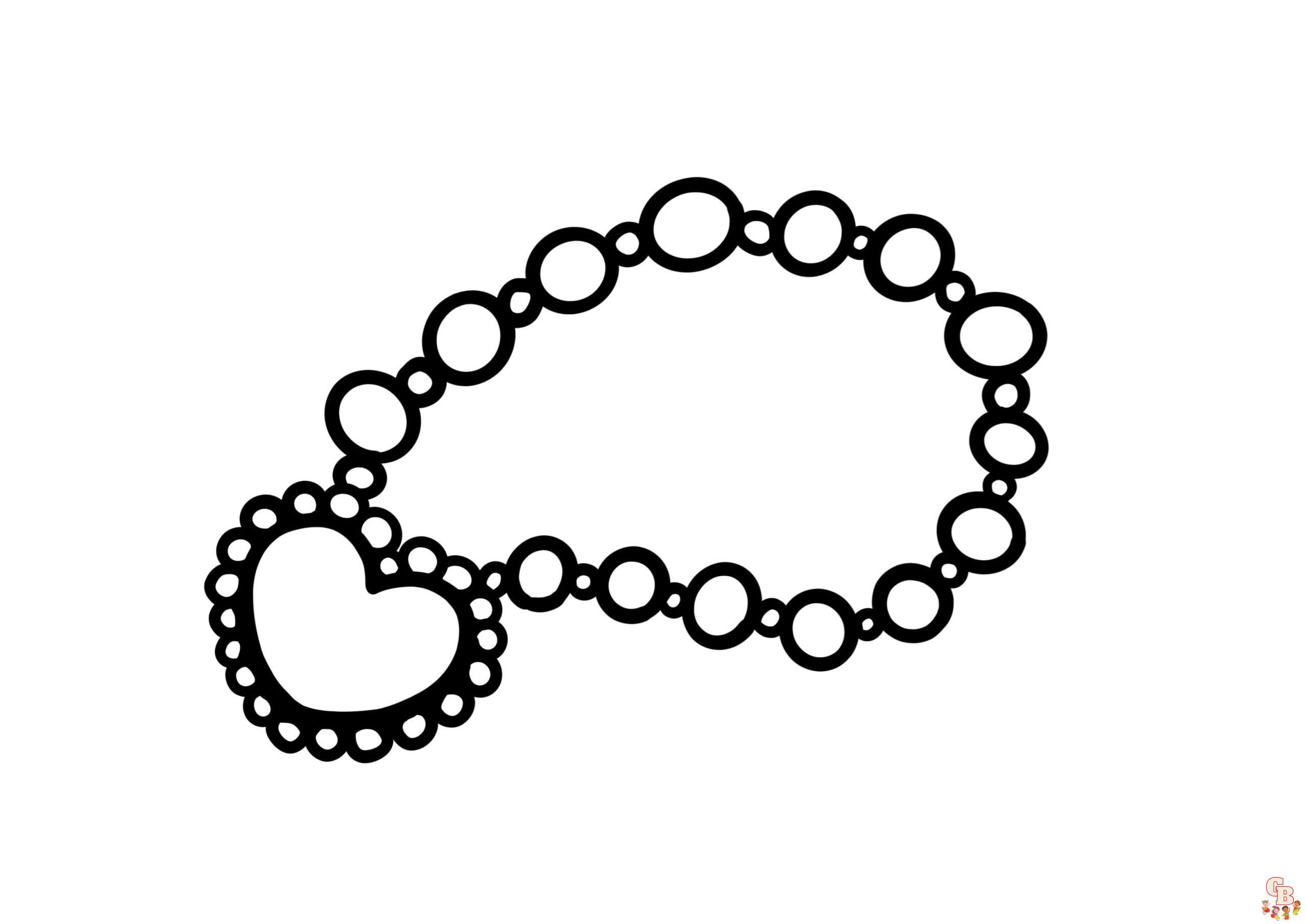 Printable necklace coloring pages free for kids and adults