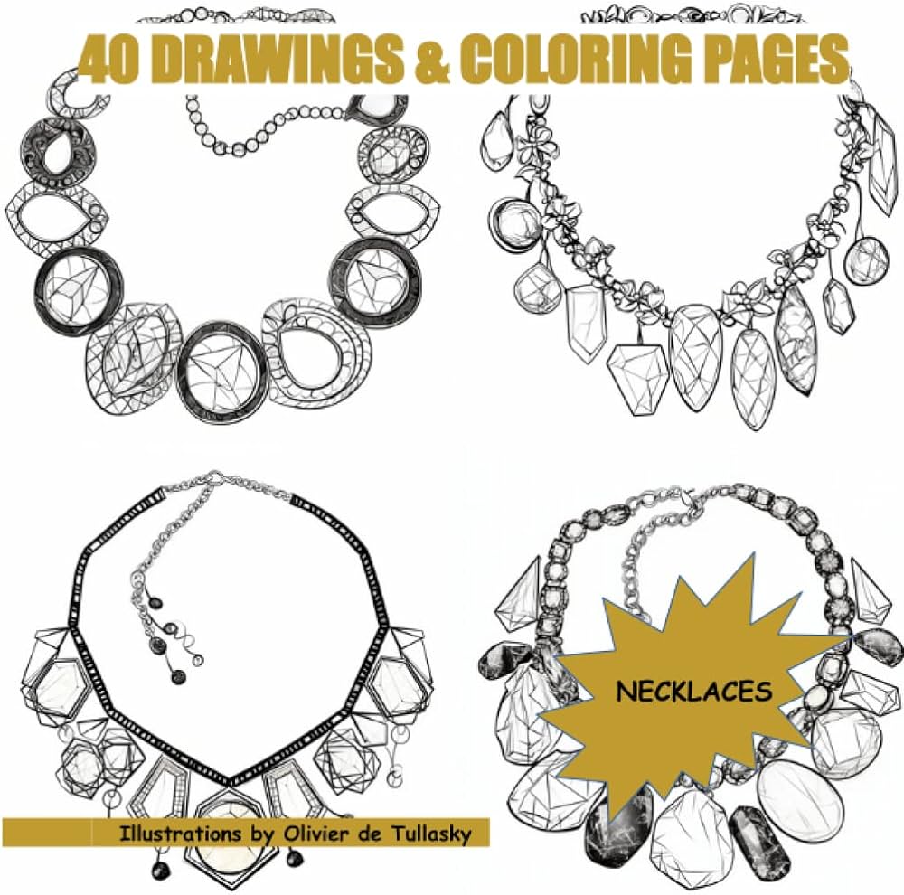 Drawings and coloring pages the necklaces de tullasky olivier books