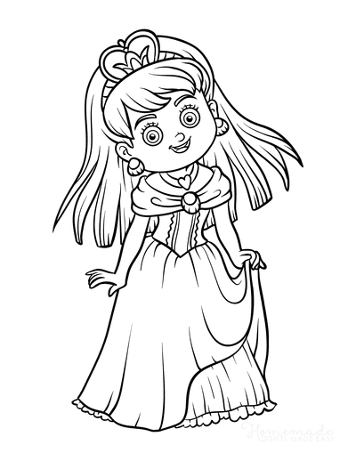 Free princess coloring pages for kids