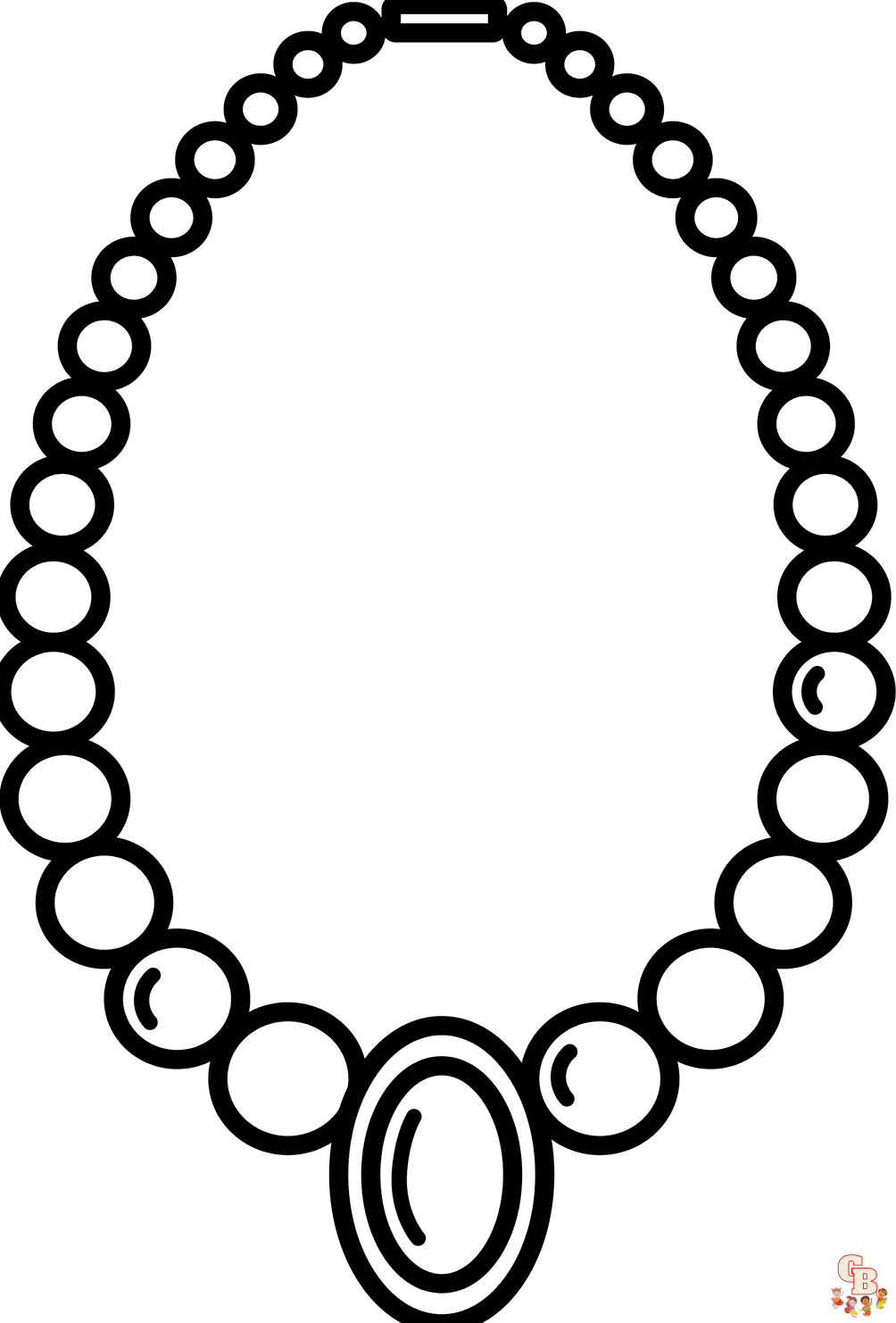 Printable necklace coloring pages free for kids and adults