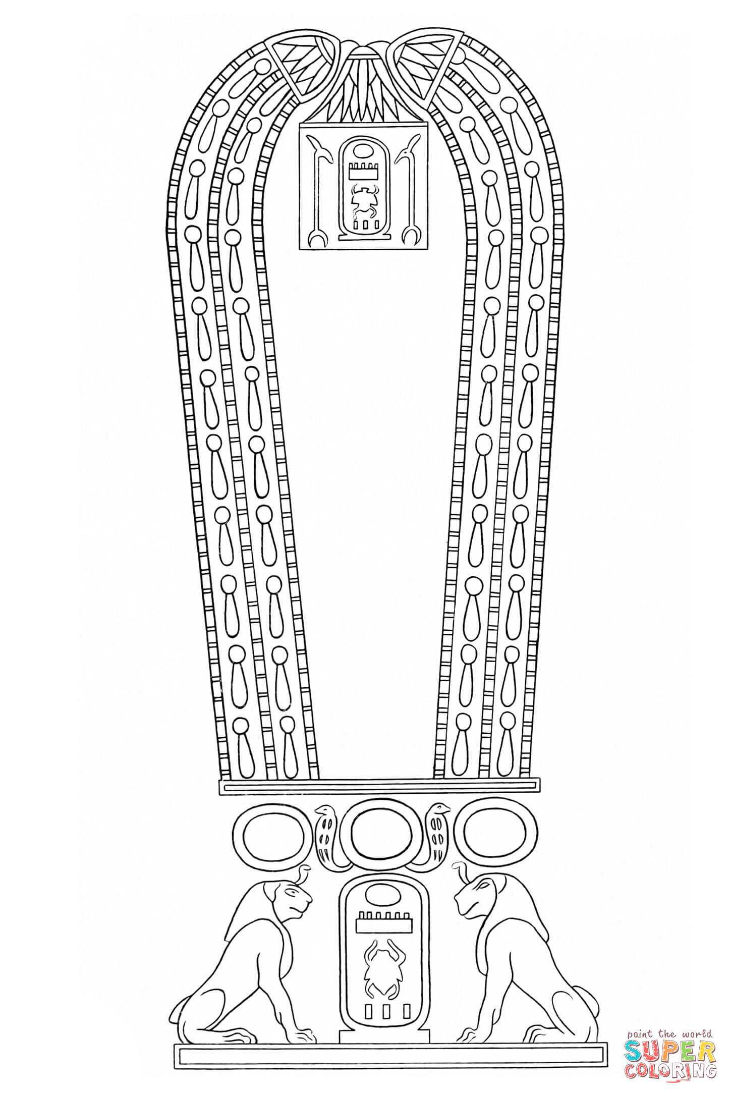 Necklace from ancient egypt coloring page free printable coloring pages