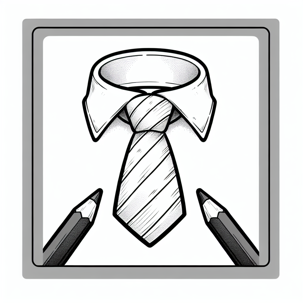 Neck tie coloring pages