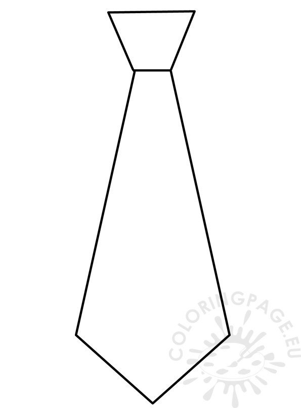 Fathers day craft necktie pattern coloring page