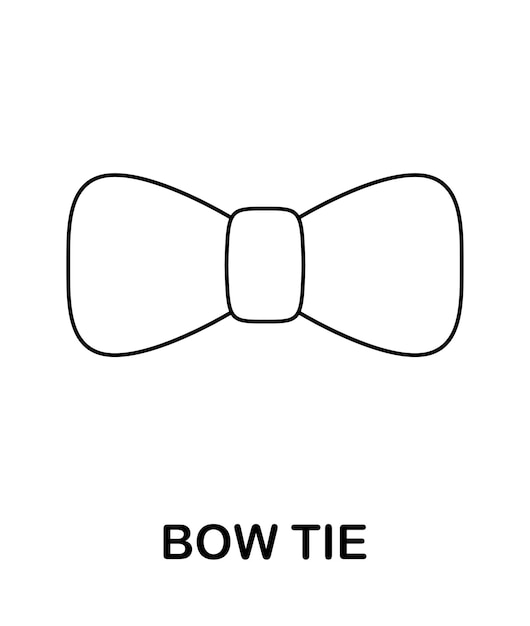 Premium vector coloring page with bow tie for kids