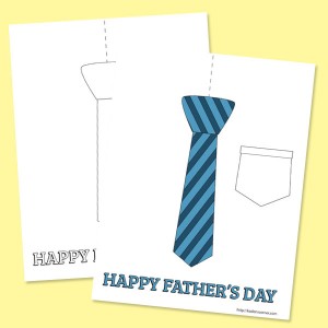 Fathers day shirt tie coloring page