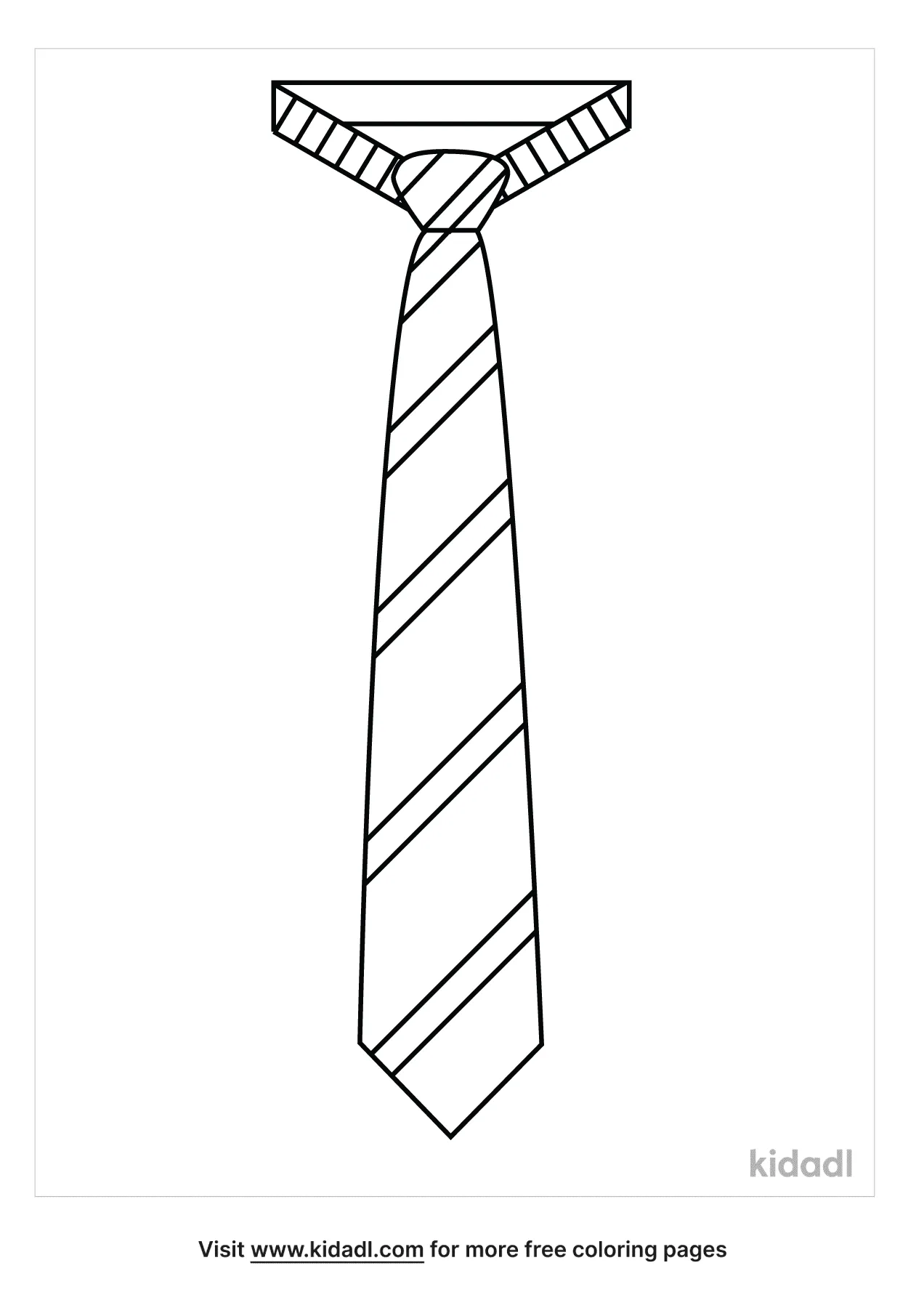 Free striped tie coloring page coloring page printables